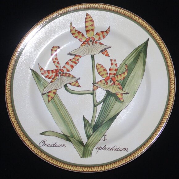 American Atelier Botanical Plates | Vintage Salad Lunch Dessert Plates - Picture 4 of 6